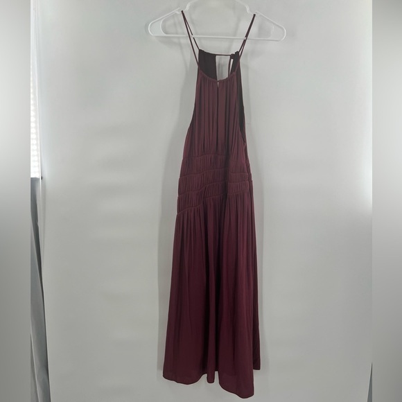 Moulinette Soeurs maron purple sleeveless ruched waist dress size 0 - Picture 1 of 6